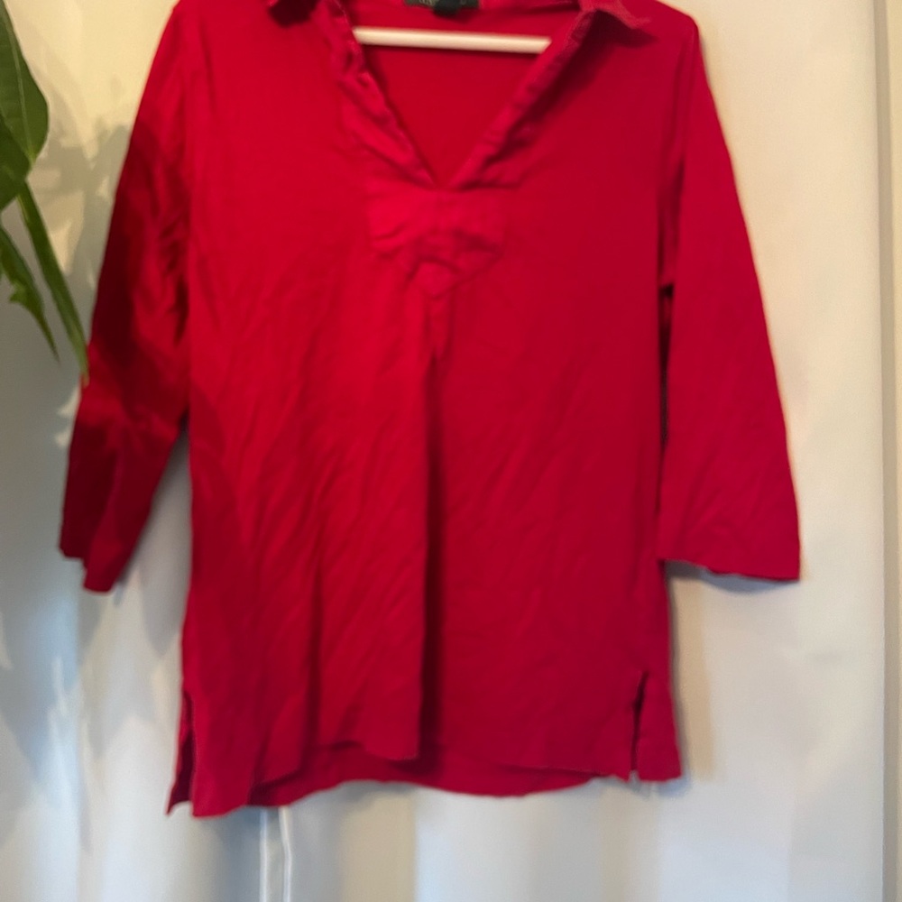 Ralph Lauren Vibrant Red Blouse